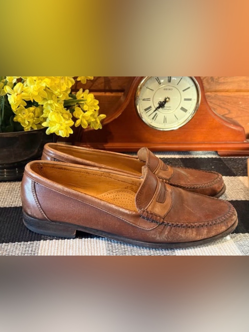 Vintage G.H. Bass Weejuns Brown Leather Penny Loafers Men’s Size 12D USA